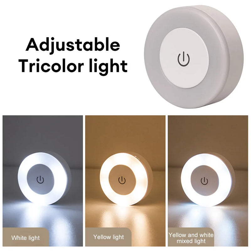 LUMORA Touch LED-Nachtlicht | USB-Wiederaufladbar | Magnetisch & Stufenlos Dimmbar | Warm- & Kaltlicht