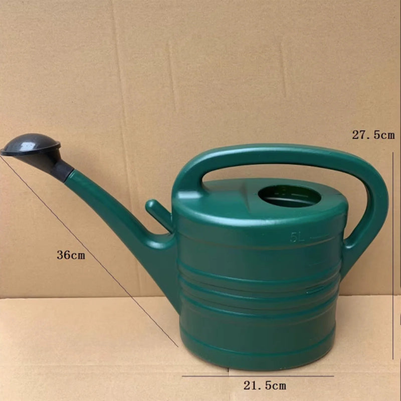AquaVerda Gießkanne 5L aus Kunststoff | Leicht & Stabil | Für Garten & Zimmerpflanzen | Mit Abnehmbarem Brausekopf