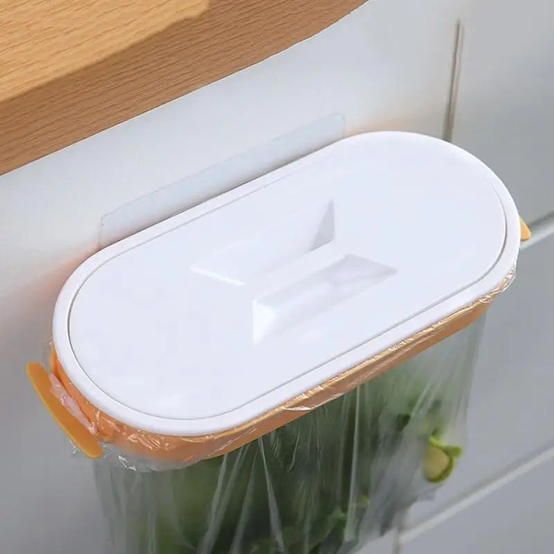 Müllbeutelhalter Cleanuvo ClipBin | Mit Deckel & Ringhalterung | Zum Einhängen an Schranktüren | Wiederverwendbar & Waschbar