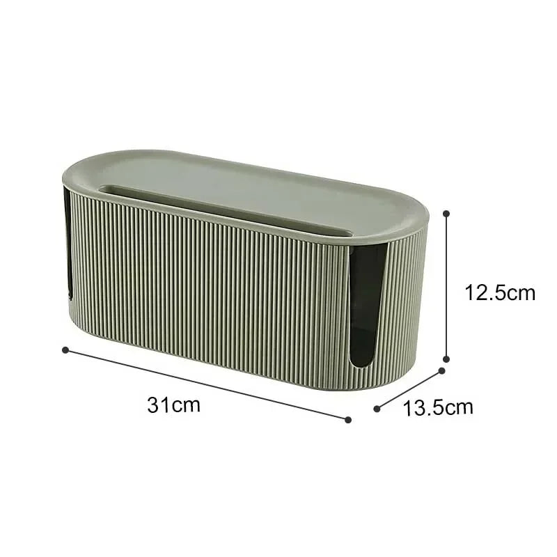 Ordixio Kabelmanagement Box 31×13,5×12,5 cm | Mit Deckel & Belüftung | Für Steckdosen, WLAN-Router & Ladekabel