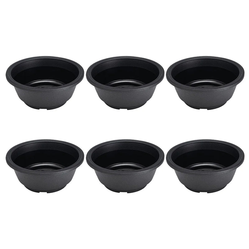 Plantiva Noir Blumentöpfe im Koreanischen Stil | 6er Set | Robust & Dekorativ | Schwarz