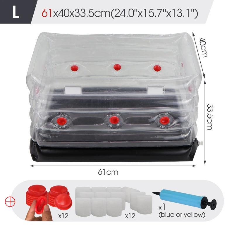 MycoBox Pilzzucht-Set | Aufblasbare Growbag mit Luftfilter | Monotub für Zuhause & Garten