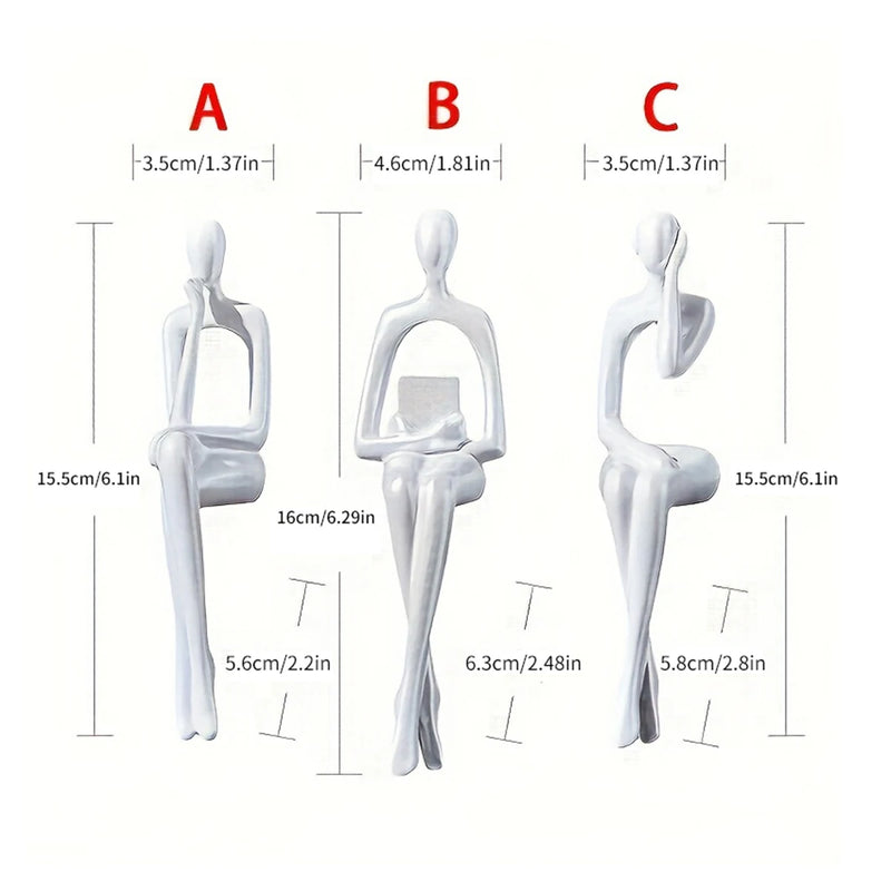 Skulptur FormaLuxe | Abstraktes Design | Moderne Wohn- & Bürodeko | Weiß
