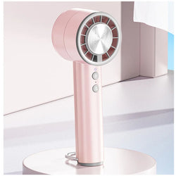 Brisano AirCool Mini Handventilator mit Kühlfunktion | 5 Geschwindigkeiten | LED-Display & USB-Aufladung | Leise & Tragbar | Für Reisen, Büro & Outdoor