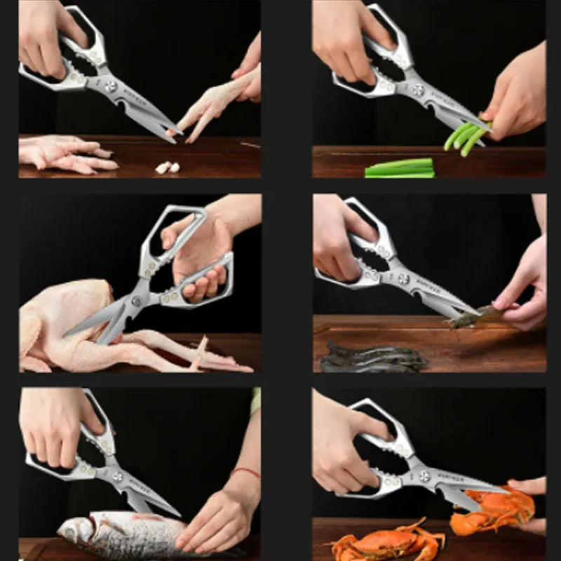 Küchen­schere multifunktional | Edelstahl SK5 | Für Fleisch, Fisch & Gemüse | Ergonomischer Griff