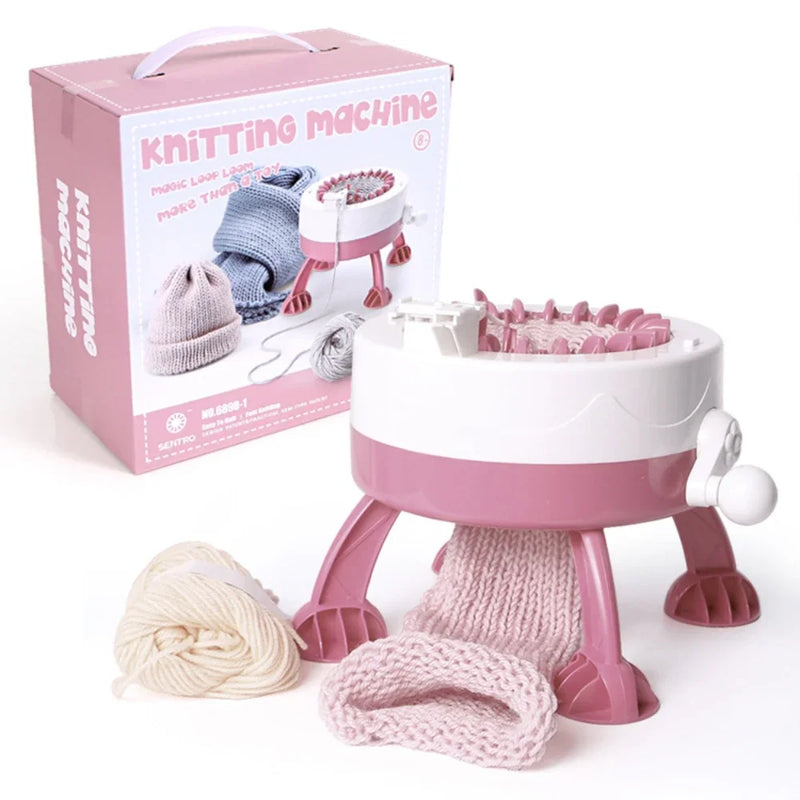 Strickolino Strickmaschine | 22 Nadeln | Automatisches Rundstrick-Set für Anfänger & Erwachsene | Schnellstricker mit Zubehör
