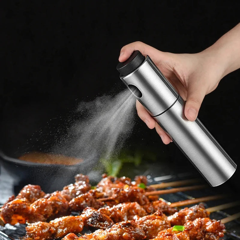 Ölsprüher CULINARA FineMist | 100 ml Edelstahl Sprühflasche | Für Öl, Essig & BBQ | Nachfüllbar & Feindosierend