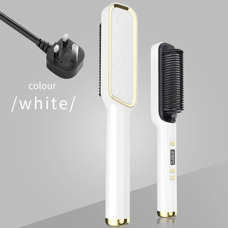 Haarglättungsbürste SilkEase ProComb | LED-Temperaturanzeige & Anti-Verbrüh-Schutz | 360° drehbares Kabel