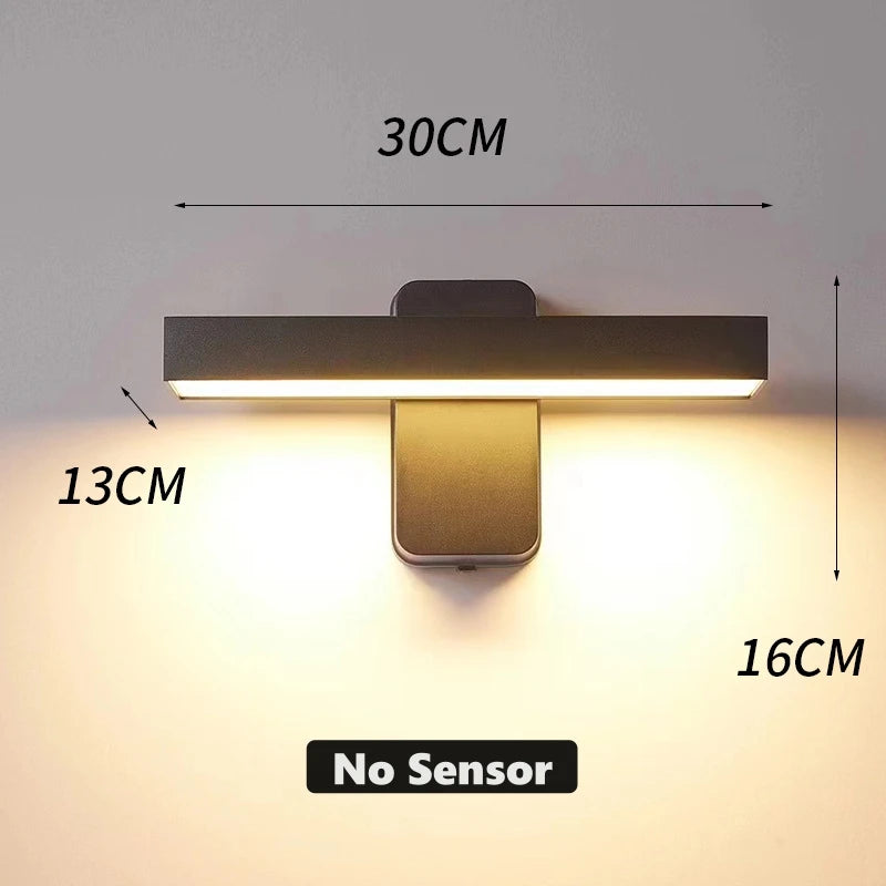 LED Außenwandleuchte VarioLux | Bewegungsmelder & IP65 | Drehbar | 30–50 cm