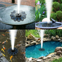 Solar Spring Gartenbrunnen | 5 Düsenaufsätze | Energiesparend & Wartungsfrei | Für Teich, Vogelbad & Balkon