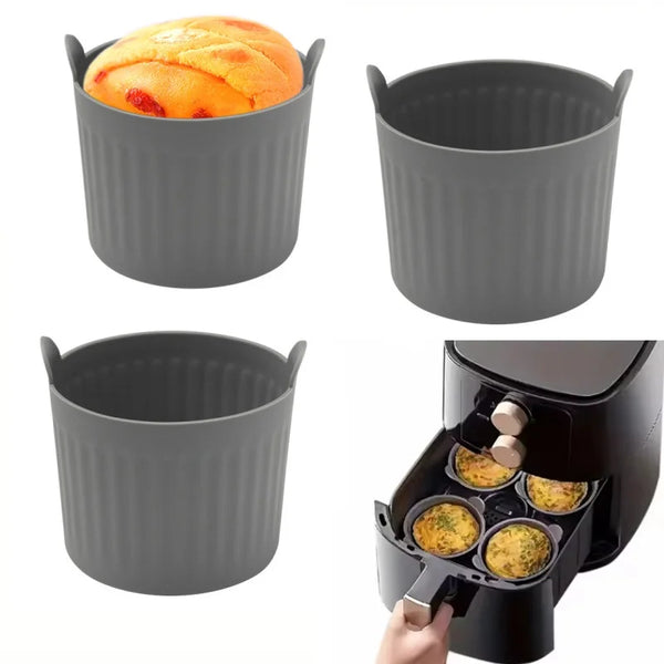 Backvivo Silikon Backformen | Antihaft Muffin- & Eierformen | Für Airfryer & Ofen | Flexibel & Wiederverwendbar