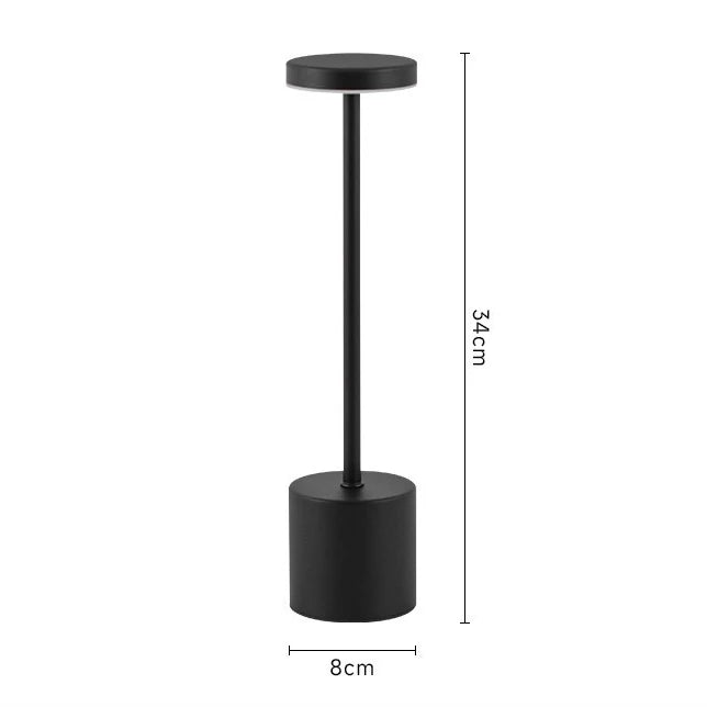 LUMORA LED-Tischlampe | Dimmbar & Kabellos | Wiederaufladbar | Aluminium