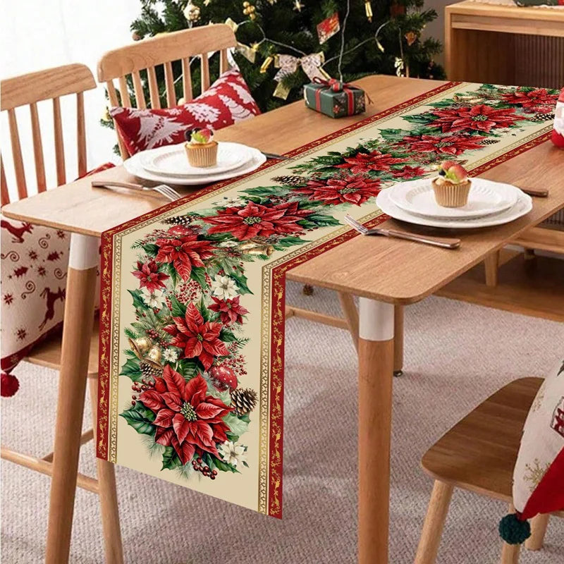 Weihnachts-Tischläufer Festivia | 180×35 cm | Elegant & Festlich | Tischdeko für Weihnachten & Neujahr 2025/2026