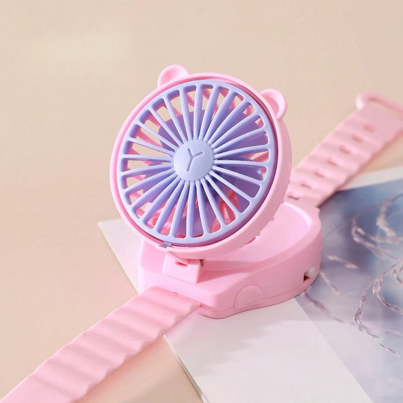 Mini-Ventilator CooliTime | Tragbarer Armlüfter im Cartoon-Design | Kreatives Geschenk für Kinder & Freunde | Für Reisen & Büro