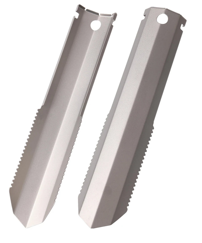 Tivaro EdgeLite Titan-Handschaufel mit Wellenschliff & Clip | Ultraleicht & rostfrei | Für Camping, Garten & Outdoor