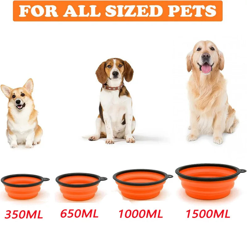 ReiseNapf FlexiBowl | 2-in-1 Faltbarer Hundenapf & Spender | Silikon | Für Unterwegs & Outdoor