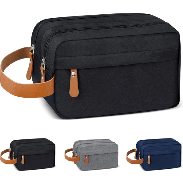 Travenco Kulturtasche zum Aufhängen für Herren | Wasserabweisend & Geräumig | Canvas-Reisetasche mit vielen Fächern