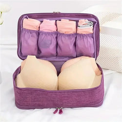 Packinna Faltbare Unterwäsche-Reisetasche aus wasserabweisendem Stoff | BH- & Slip-Organizer für Reisen | Gepäck-Organizer für Damen & Herren | Wäschetasche mit Fächern