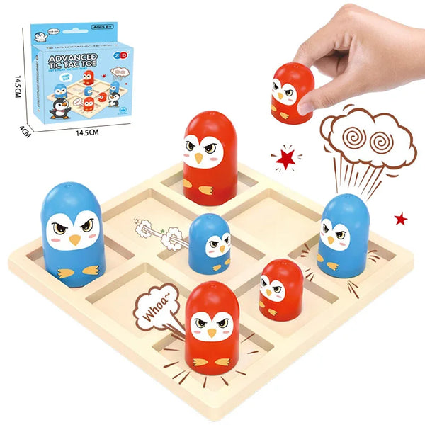 MindMatch Mini-Tic-Tac-Toe | Party- & Familienspiel | Interaktives Puzzle | Kompakte Spielversion