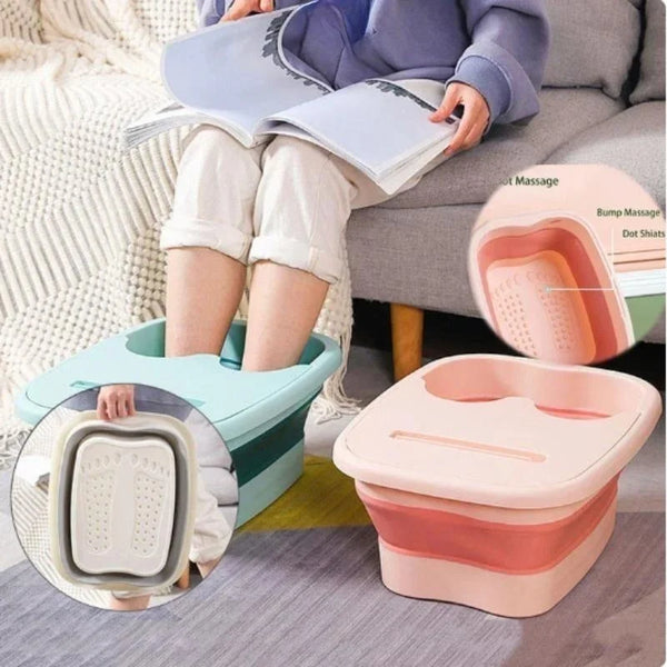 Solevia Faltbare Fußbadewanne mit Massagefunktion | Platzsparend & robust | Für Fußpflege, Pediküre & Entspannung zu Hause