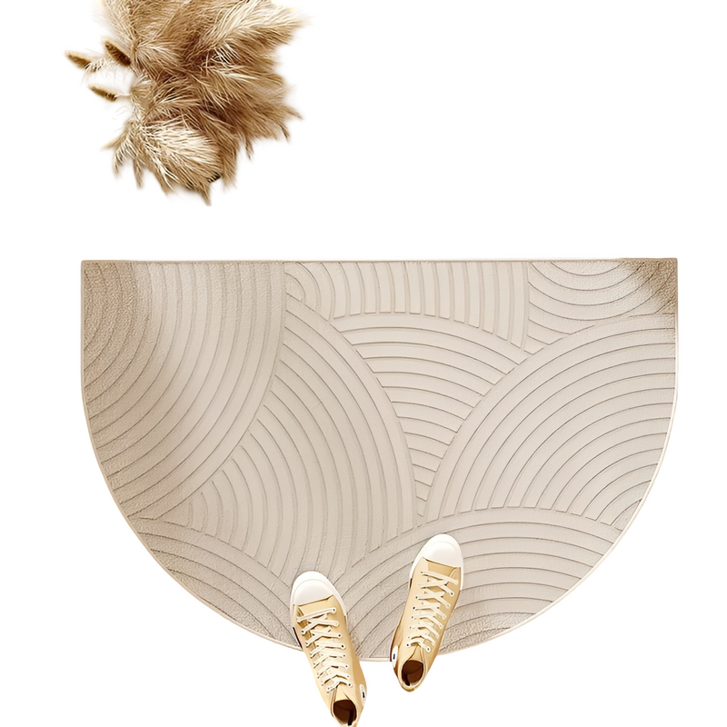 Liora Halbkreis-Türmatte | Rutschfest & Schmutzabweisend | Modernes Design | Für Innen & Außen