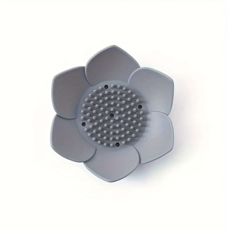 Seifenablage LotusBloom | Rutschfest & Selbstentwässernd | Silikon Seifenhalter im Lotus-Design