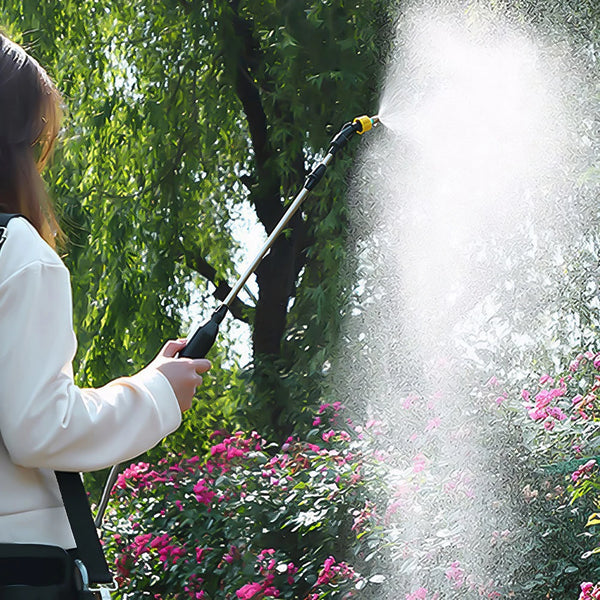 SPRAYMATE Pro Akku-Drucksprüher | 5 L Schulter-Sprühflasche | USB-Aufladung & Verstellbare Düse | Für Garten, Reinigung & Unkrautbekämpfung