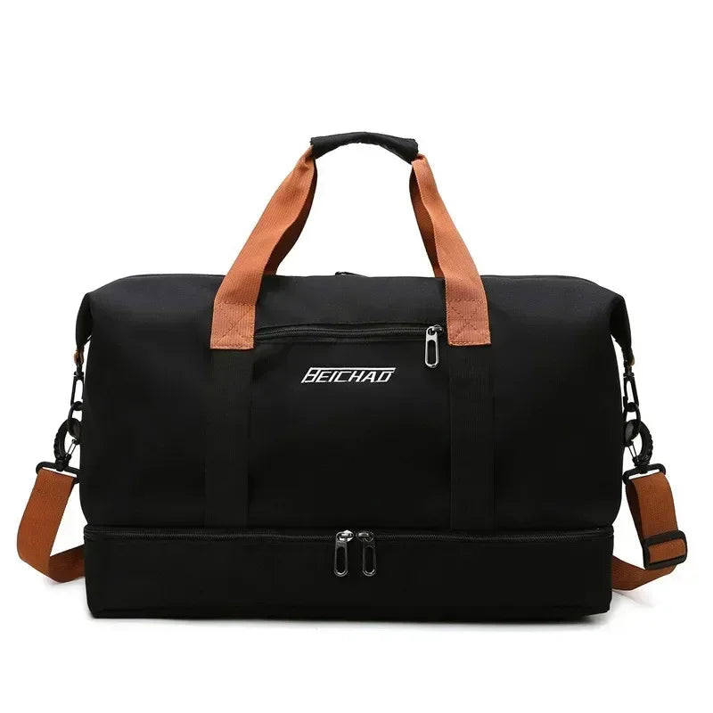 VOLARIS Fitness-Reisetasche | Große Kapazität | Trockennass-Trennung | Hand- & Schultertasche für Damen