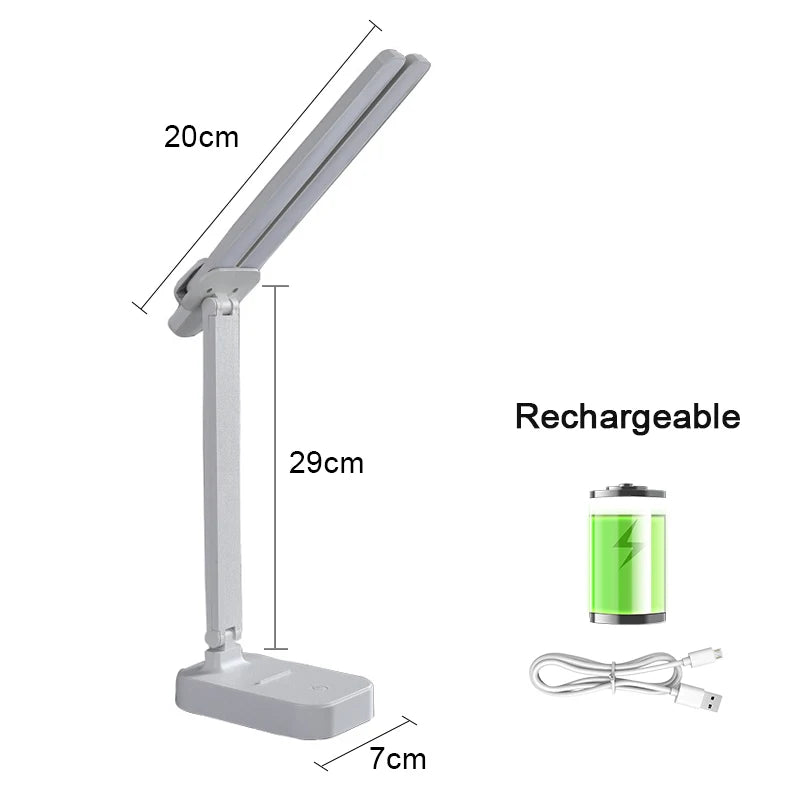 LumiGlow LED Tischlampe | Dimmbar & Wiederaufladbar | USB / Akku 2000 mAh | 6W