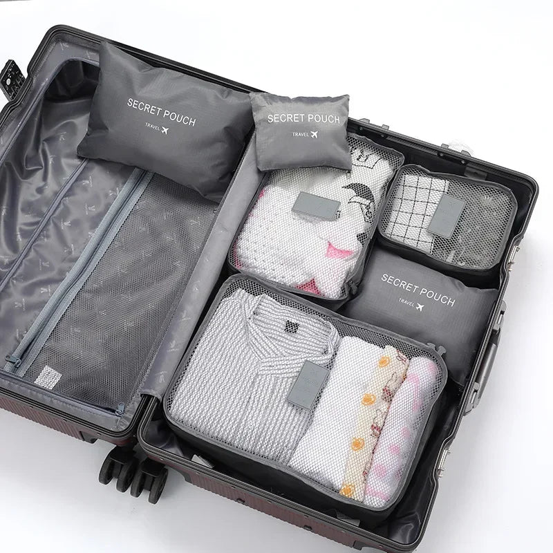 ReiseLina Kofferorganizer Set | 6-teilig | Wasserdicht & Platzsparend | Aus Oxford-Stoff