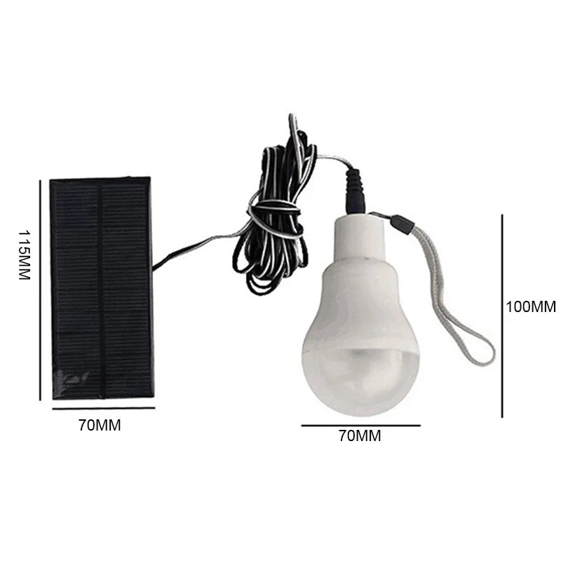 Solarlampe Heliora SolarBulb | Wiederaufladbar | Mit Solarpanel & USB | Tragbar & Autark | 130 Lumen