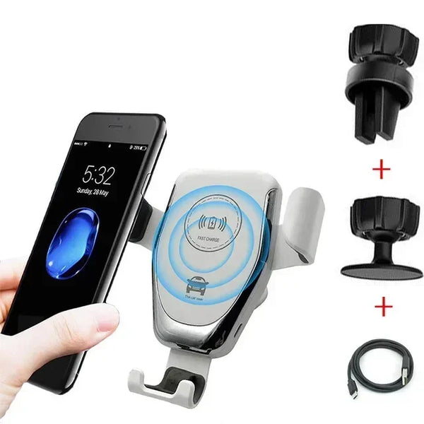 DRIVOLT Auto-Handyhalterung mit 30W Wireless Charger | Automatische Arretierung | Qi-Ladung & Sicherheitsfunktionen | Für Lüftungsschlitze