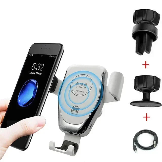 DRIVOLT Auto-Handyhalterung mit 30W Wireless Charger | Automatische Arretierung | Qi-Ladung & Sicherheitsfunktionen | Für Lüftungsschlitze