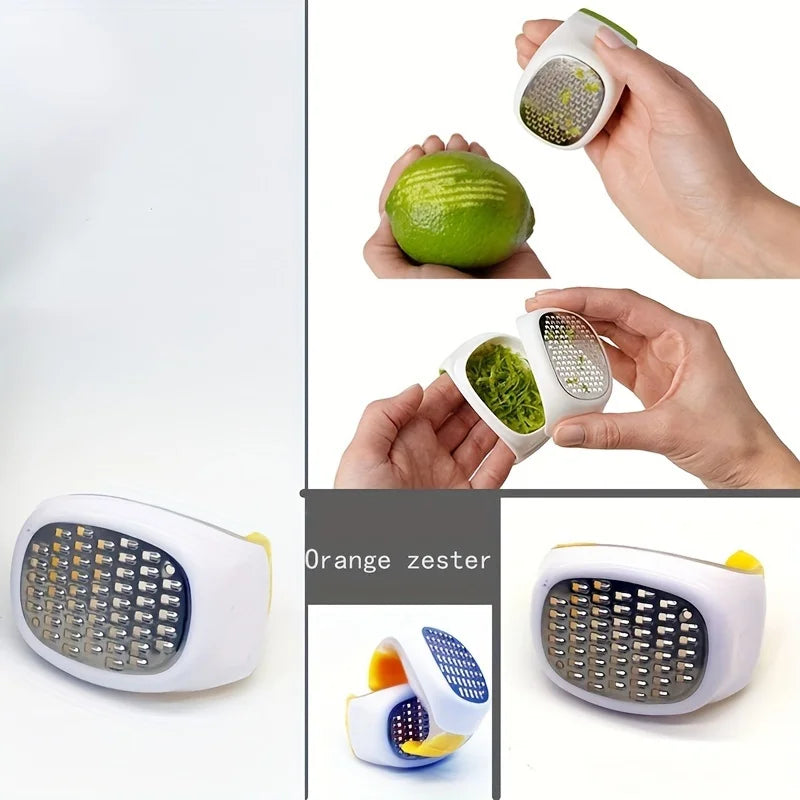 ZestPro EasyGrate Edelstahlreibe für Knoblauch, Ingwer & Käse | Rutschfest & Scharf | Langlebig & Leicht zu Reinigen