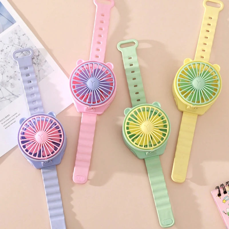 Mini-Ventilator CooliTime | Tragbarer Armlüfter im Cartoon-Design | Kreatives Geschenk für Kinder & Freunde | Für Reisen & Büro