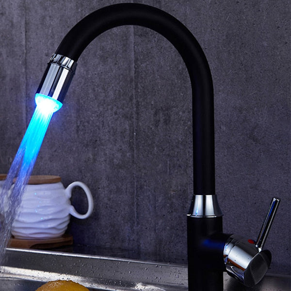 LED Wasserhahnbeleuchtung AquaLume | Farbwechsel durch Wasserdruck | Ohne Batterien | Ø 2,5 cm