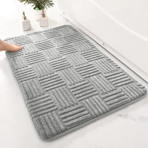 Badematte AquaStripes | Rutschfest & Saugstark | Weich & Pflegeleicht | Für Bad & Eingang