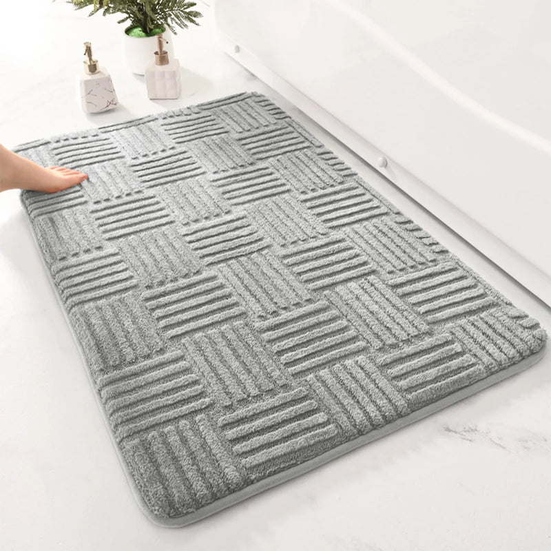 Badematte AquaStripes | Rutschfest & Saugstark | Weich & Pflegeleicht | Für Bad & Eingang