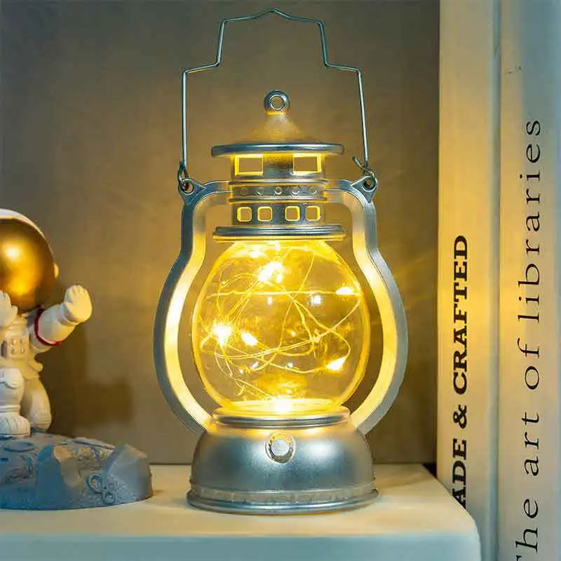 Luminara Retro-Laterne | LED Kerzenhalter | Batteriebetrieben & Sicher | Tisch- & Dekolicht 15×7×7 cm