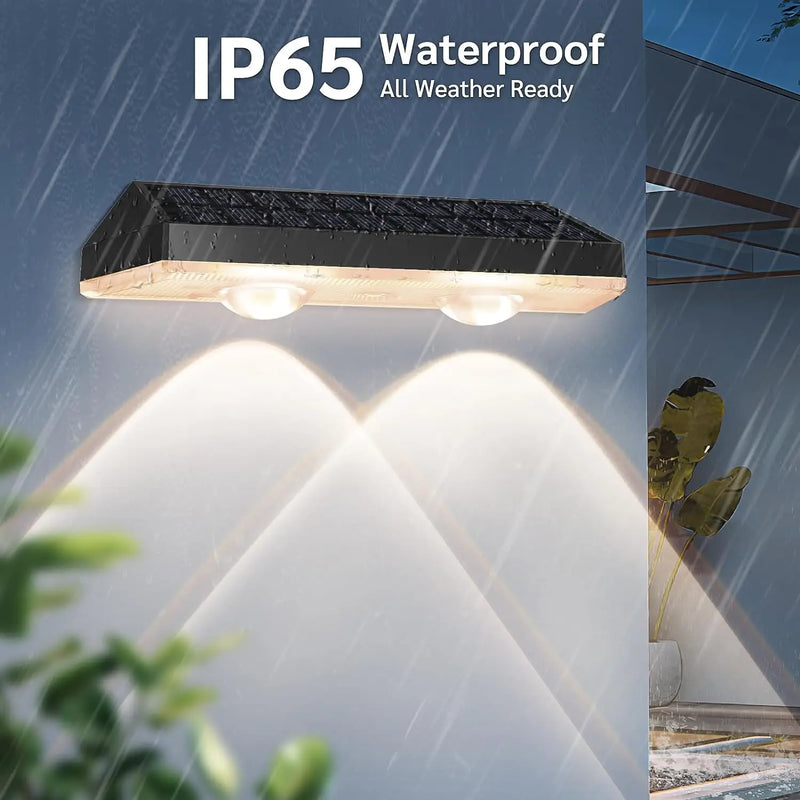 Solvaris Solar Zaunleuchte | Warmweiß & RGB Farbwechsel | IP65 Wasserdicht | Kabellose Montage
