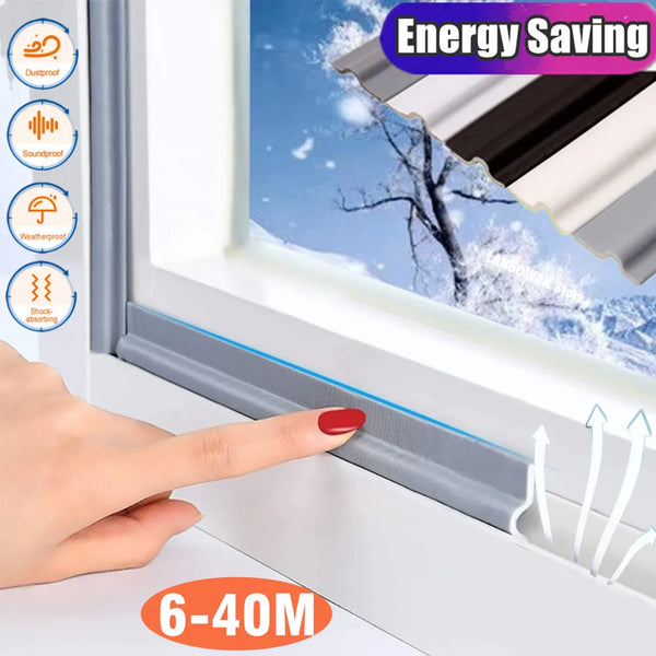 Dichtungsband SilentFlex | 6 m / 10 m / 20 m / 30 m / 40 m Selbstklebend | Schall- & Wärmedämmend | Für Fenster & Schiebetüren | Wind- & Insektenschutz