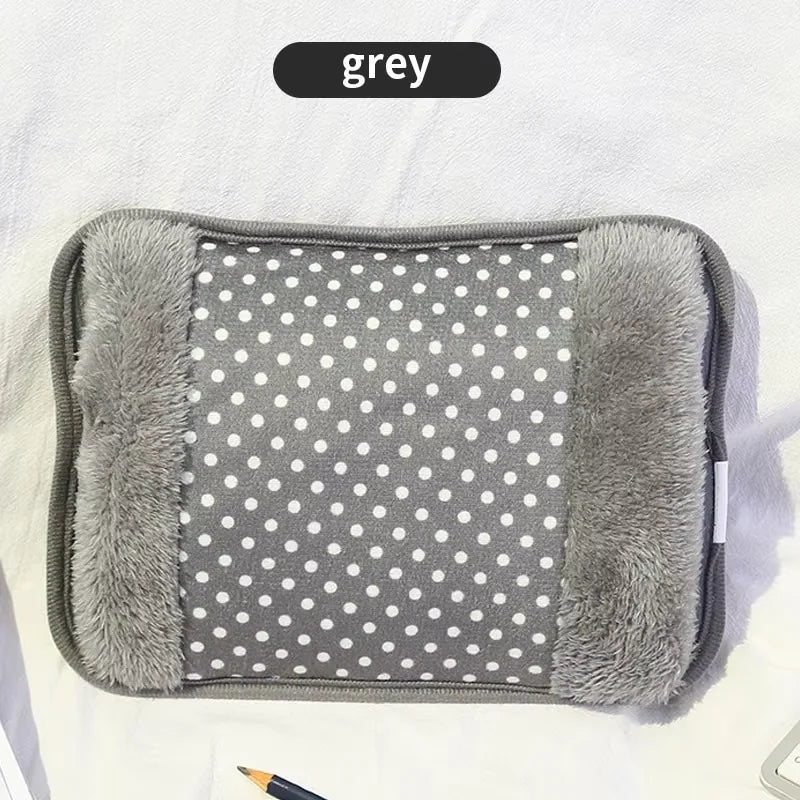 Elektrische Wärmflasche HeatDot 500 | 500W Schnellheizung mit EU-Stecker | Wiederaufladbarer Handwärmer mit Doppeltasche | Sicherer Wärmespender für Winter & Büro