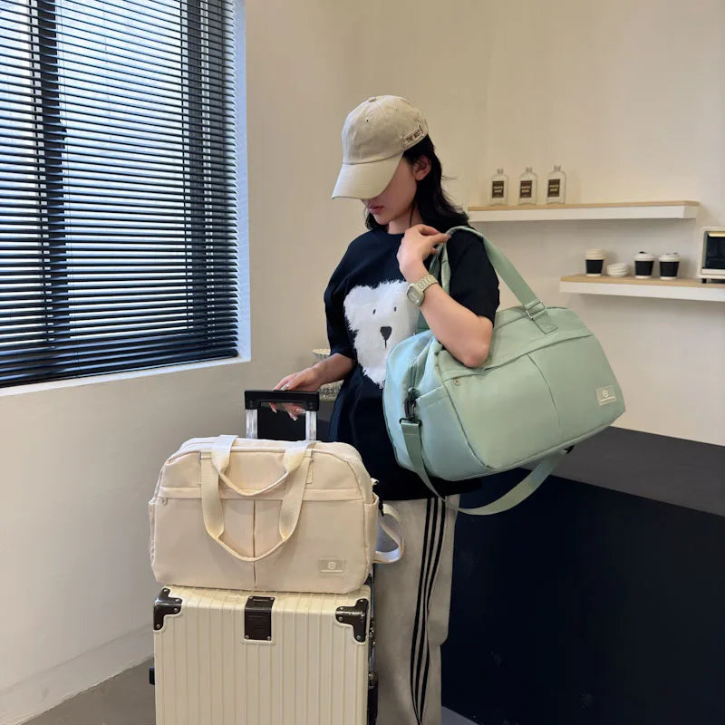 LuganoPack Reisetasche Groß | Erweiterbar & Mehrlagig | Handgepäck & Wochenendtasche | Viel Stauraum