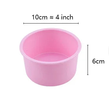 BakeoFlex Silikon-Kuchenform Rund | Antihaft & Hitzebeständig | 4–10 Zoll (10–25 cm)