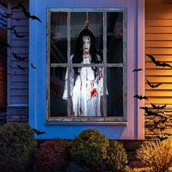 HorrorDrape Halloween Vorhang | Dunkles Grusel-Design | Polyester Wandteppich | Verschiedene Größen