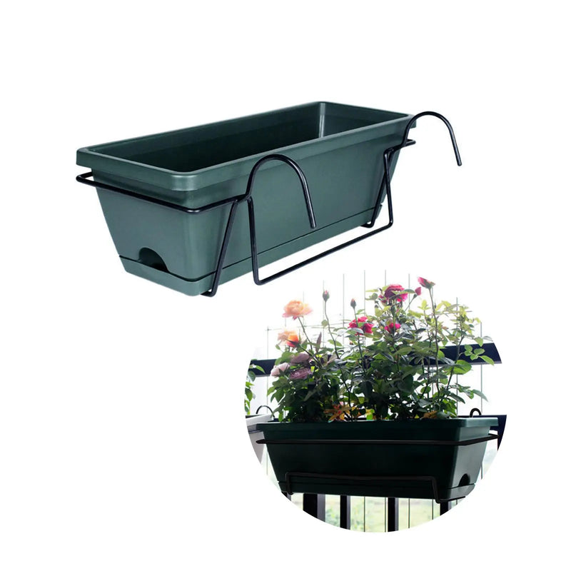 BalcoBox Pflanzkasten | Für Balkon-Geländer | Mit Abtropfschale & Aufhängung | Robust & Wetterfest