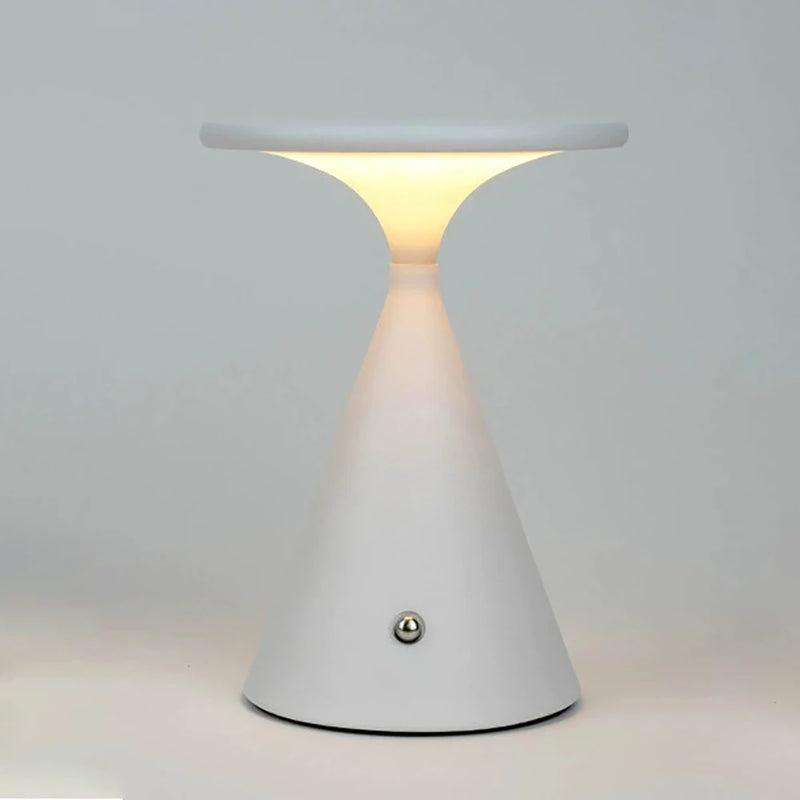 LumoFunnel Touch-Lampe | Tragbar & Wiederaufladbar | 3 Lichtfarben & Stufenlos dimmbar | 13×18 cm