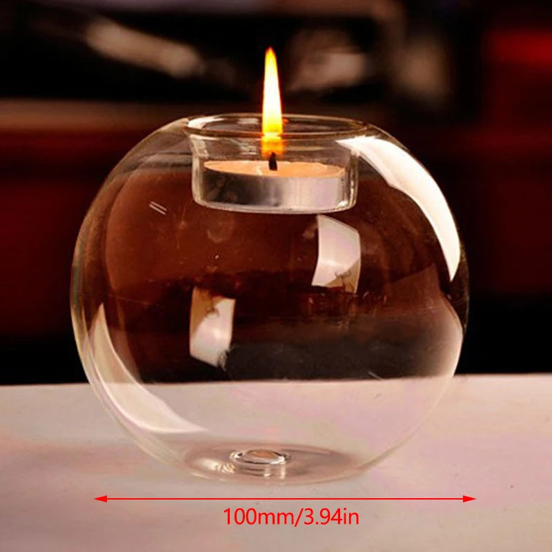 LUMORIA Glas-Teelichthalter | Transparent & Minimalistisch | Für Romantische Deko & Events