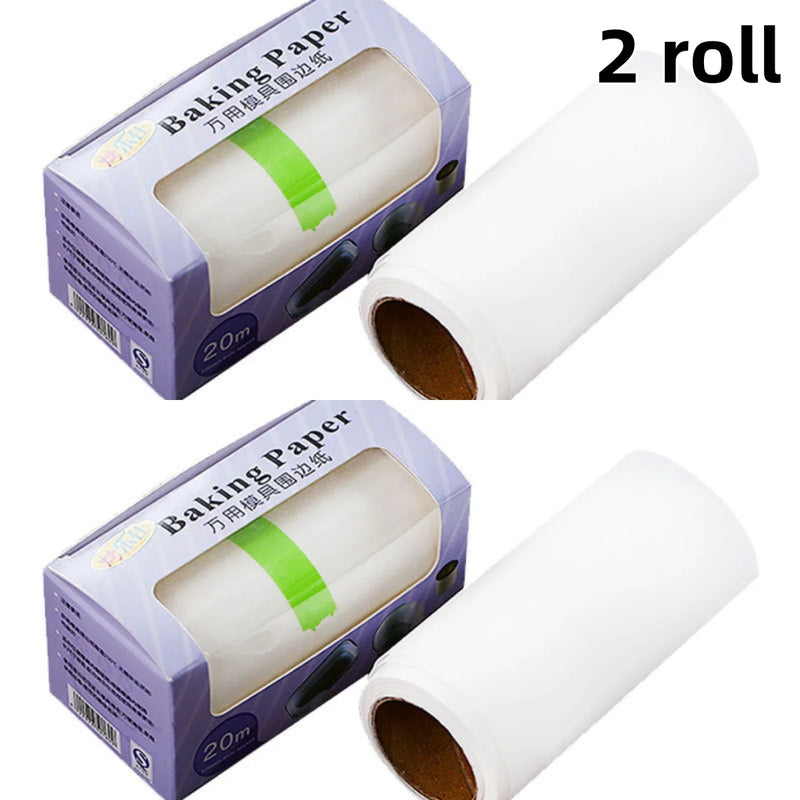 Bakello Backpapier auf Rolle 1/2/3 Stück à 20 m | Antihaft & Hitzebeständig | Für Backofen, Mikrowelle & Heißluftfritteuse | Lebensmittelecht & Wasserfes