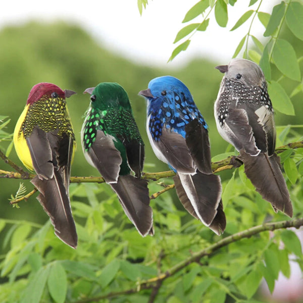 Fiorina ClipBird Deko-Vogel mit Feder & Clip | 16x4x6 cm | Für Pflanzen, Kränze & Wohnideen | In 4 Farben